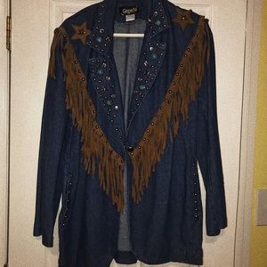 gepetto padded shoulder western jacket!